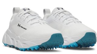 Under Armour Halo Tour Hybrid Spikeless dámske golfové topánky, biele