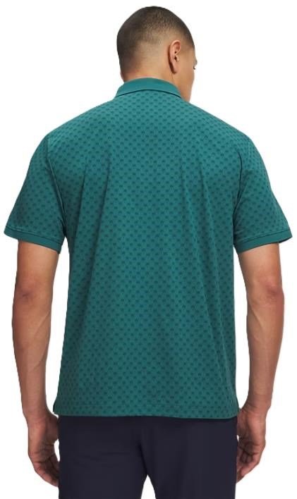Under Armour ArmourDry Print Rib pánske polo, rack green/arden green/midnight navy
