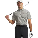 Under Armour Drive Chill Printed pánske polo, titanium/clay green/black