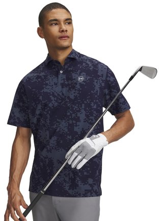 Under Armour Drive Chill Printed pánske polo, midnight navy/halo grey
