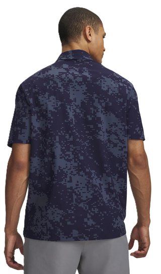 Under Armour Drive Chill Printed pánske polo, midnight navy/halo grey