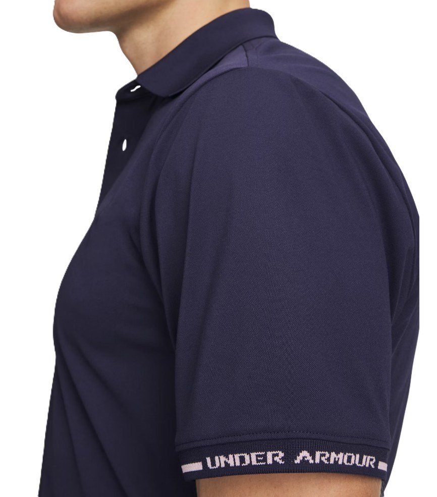 Under Armour Dry Pique pánske polo, midnight navy/prime pink