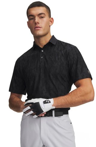 Under Armour Dry Jacquard pánske polo, čierno/antracitové