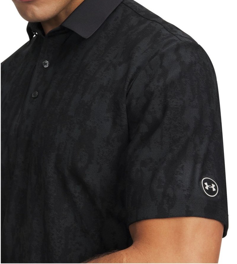 Under Armour Dry Jacquard pánske polo, čierno/antracitové