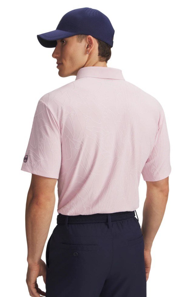 Under Armour Dry Jacquard pánske polo, prime pink/pink dusk