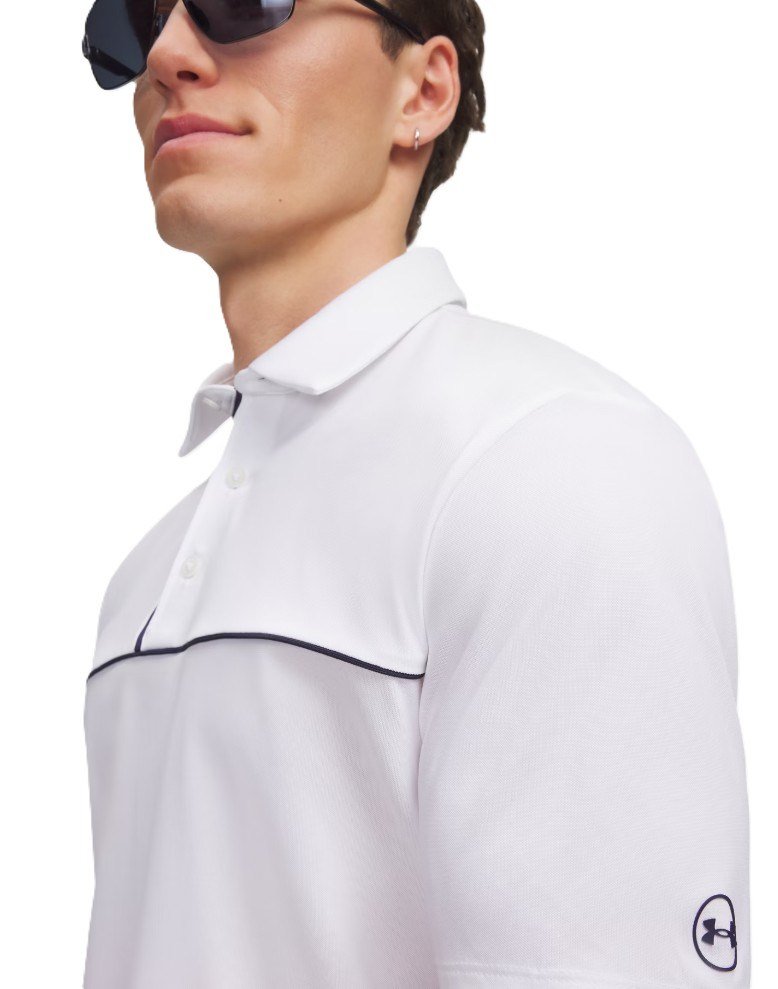 Under Armour Dry Horizon pánske polo, bielo/tmavomodré