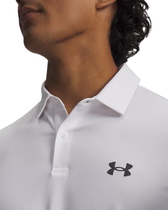 Under Armour Matchplay pánske polo, bielo/pitch gray