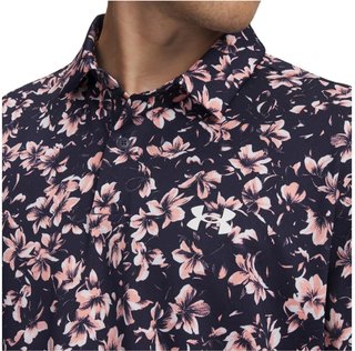 Under Armour Matchplay Printed pánske polo, midnight navy/posh pink