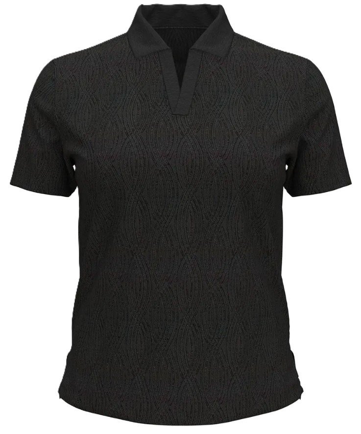 Under Armour Halo Bonded Jacquard dámske polo, čierne