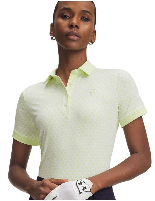 Under Armour Drive Printed dámske polo, fade green/white