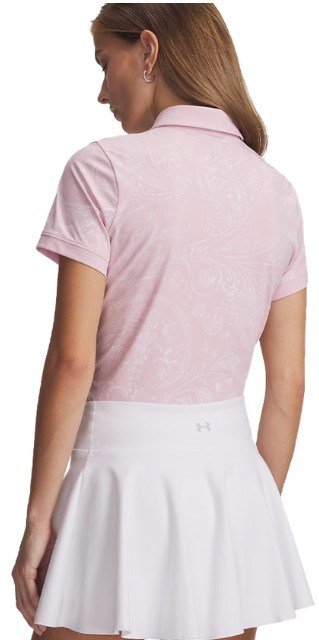 Under Armour Drive Printed dámske polo, prime pink/white