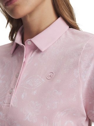 Under Armour Drive Printed dámske polo, prime pink/white