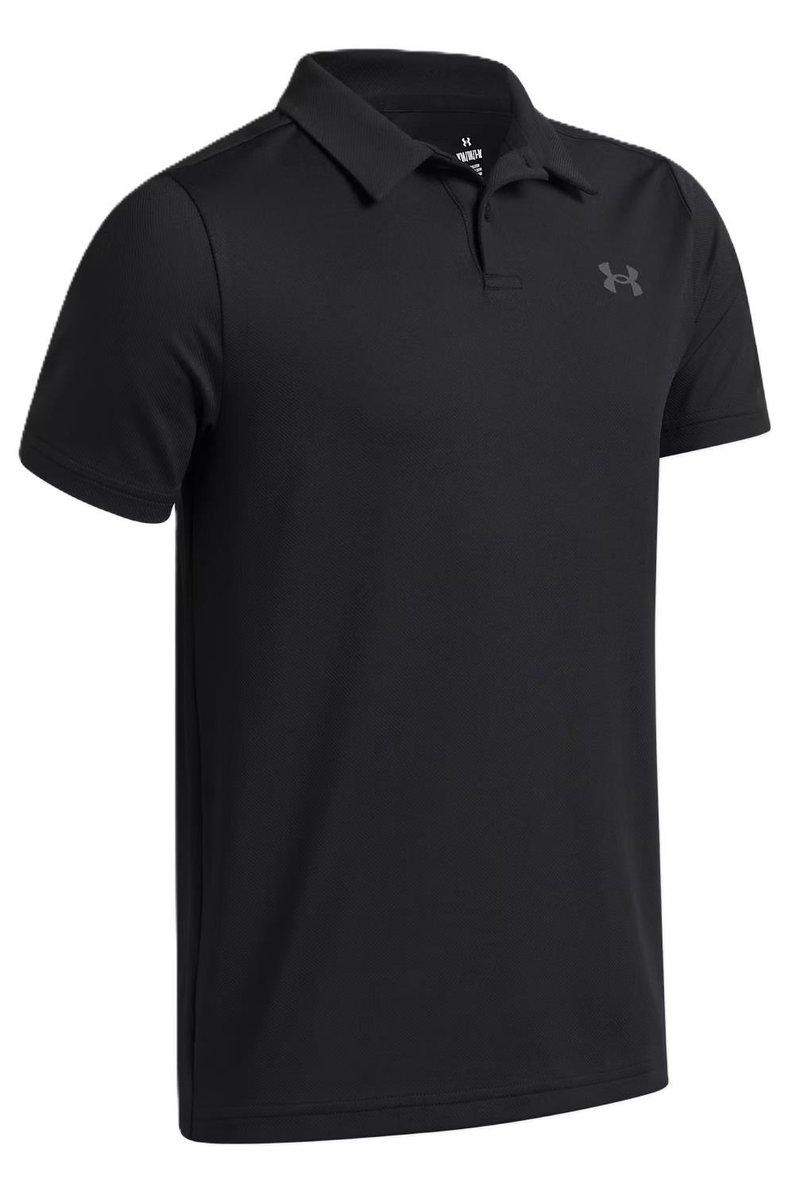 Under Armour Matchplay juniorské polo, čierne/castlerock