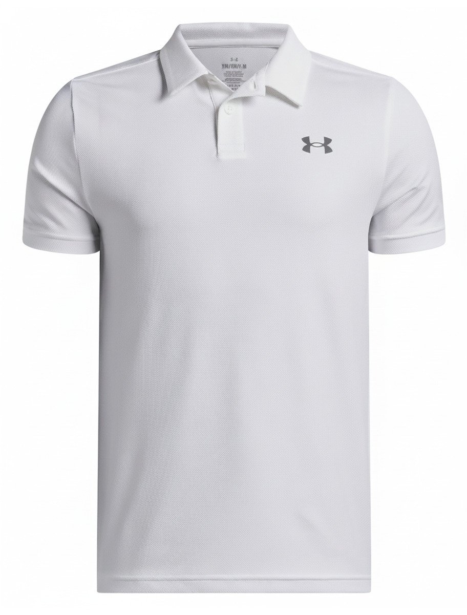 Under Armour Matchplay detské polo, biele/castlerock