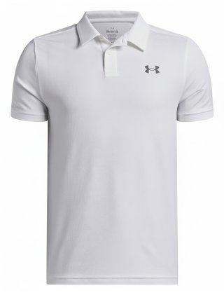 Under Armour Matchplay detské polo, biele/castlerock