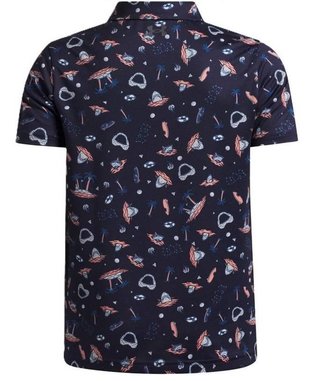 Under Armour Matchplay Printed detské polo, midnight navy/posh pink/castlerock