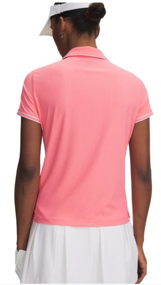 Under Armour Drive Chill dámske polo, bittersweet pink/white