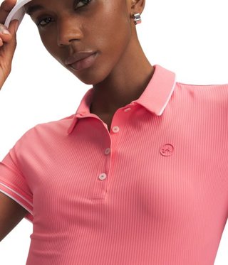 Under Armour Drive Chill dámske polo, bittersweet pink/white
