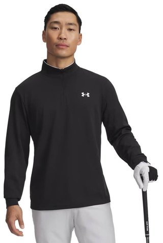 Under Armour MatchPlay 1/4 Zip pánska mikina, čierno/biela