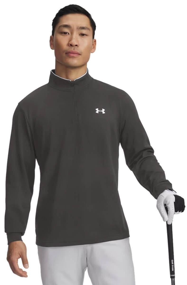 Under Armour MatchPlay 1/4 Zip pánska mikina, castlerock/white