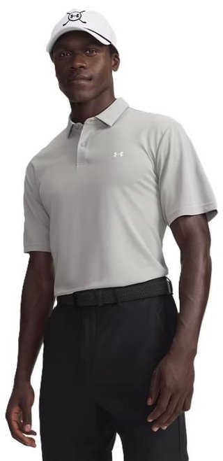 Under Armour Tee To Green Pique pánske polo, titanium/white