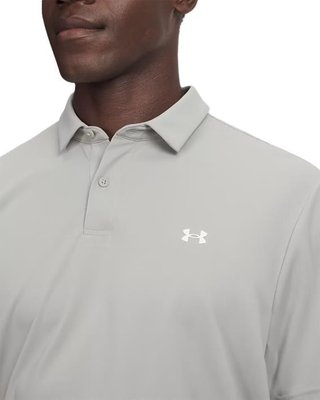 Under Armour Tee To Green Pique pánske polo, titanium/white