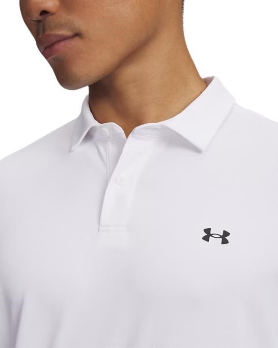 Under Armour Tee To Green Pique pánske polo, bielo/čierne