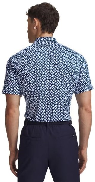 Under Armour UA T2G Printed pánske polo, varsity blue/white/midnight navy