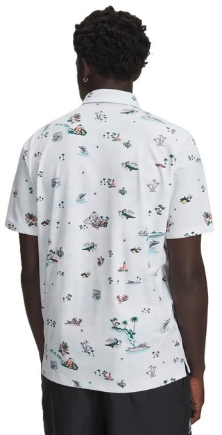 Under Armour ArmourDry Golf Trip Printed pánske polo, biele
