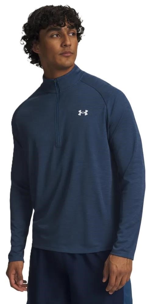 Under Armour Tech Textured 1/2 Zip pánske tričko, navy