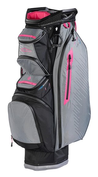 Sun Mountain H2NO C130 cart bag, black/nickel/pink