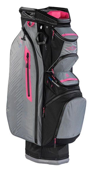 Sun Mountain H2NO C130 cart bag, black/nickel/pink