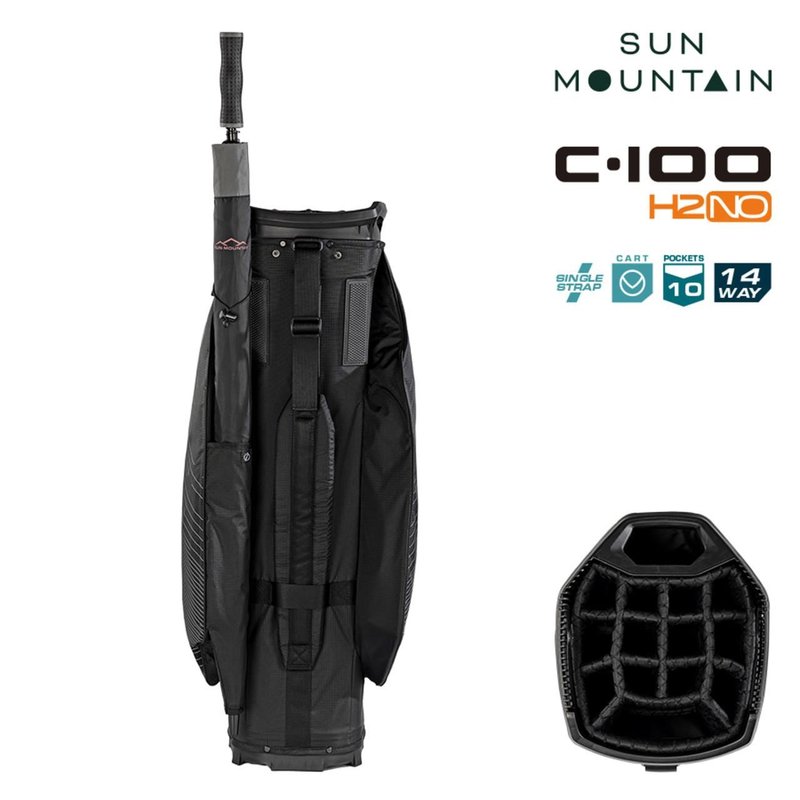 Sun Mountain H2NO C100 Waterproof cart bag, čierny