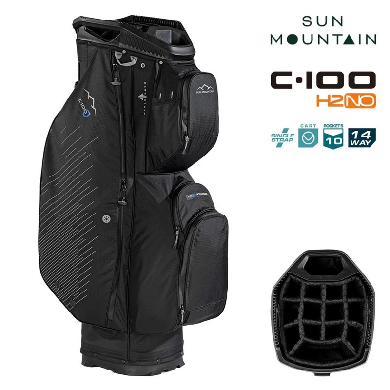 Sun Mountain H2NO C100 Waterproof cart bag, čierny