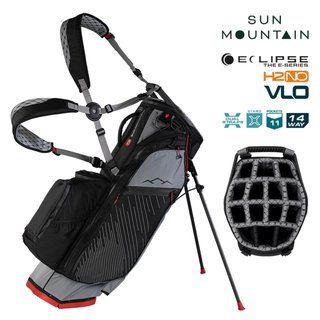 Sun Mountain H2NO E-4.5 14 WAY VLO nepremokavý stand bag, nickel/black/red