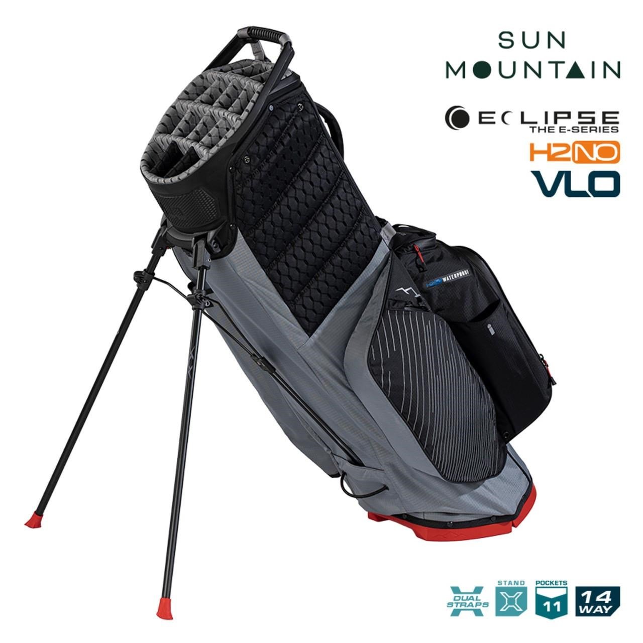 Sun Mountain H2NO E-4.5 14 WAY VLO nepremokavý stand bag, nickel/black/red