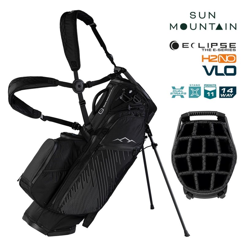 Sun Mountain H2NO E-4.5 14 WAY VLO nepremokavý stand bag, black/steel