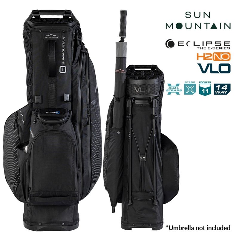 Sun Mountain H2NO E-4.5 14 WAY VLO nepremokavý stand bag, black/steel