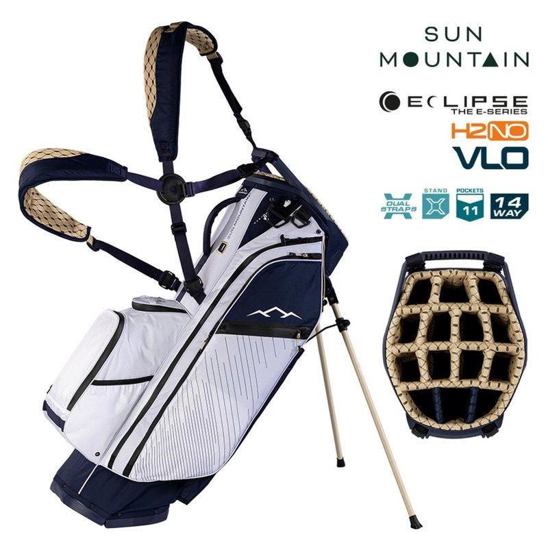 Sun Mountain H2NO E-4.5 14 WAY VLO nepremokavý stand bag, navy/gold/white