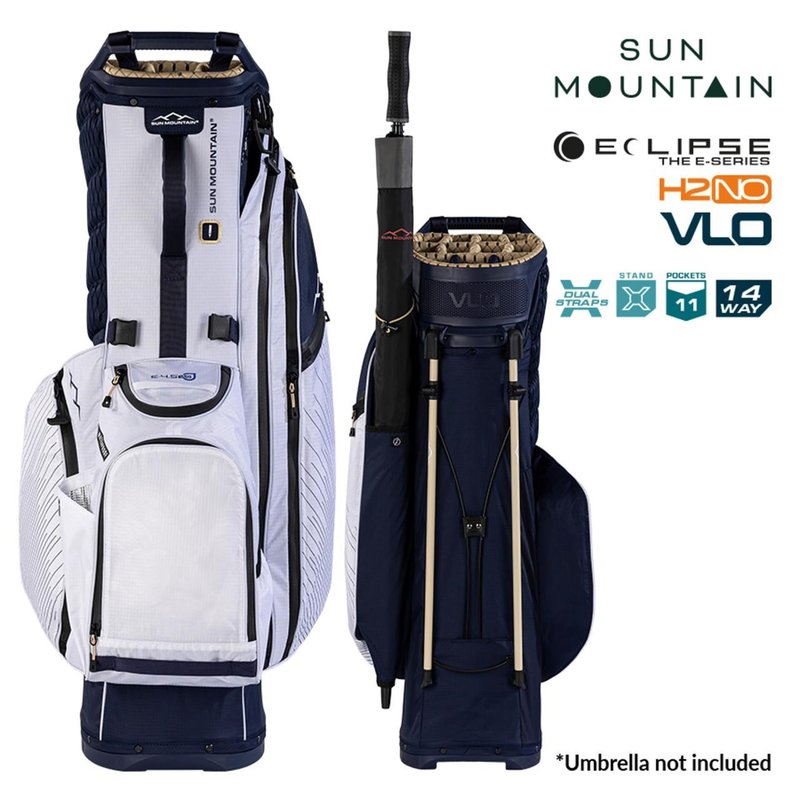 Sun Mountain H2NO E-4.5 14 WAY VLO nepremokavý stand bag, navy/gold/white