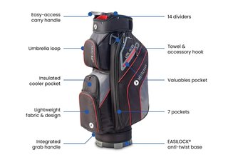 Motocaddy NEW Lite-Series cart bag, čierno/modrý