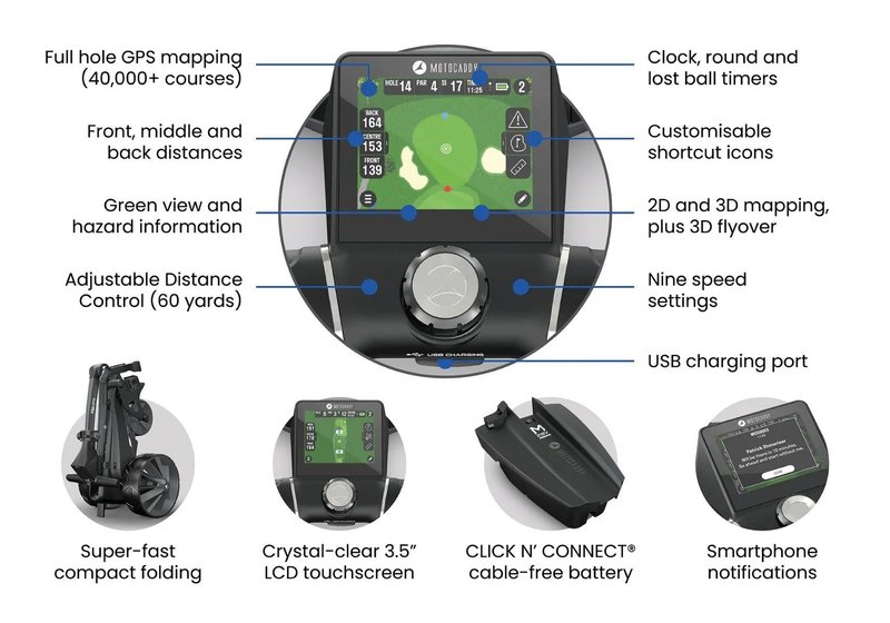 Motocaddy NEW M5 GPS elektrický vozík 2026, Standard Lithium