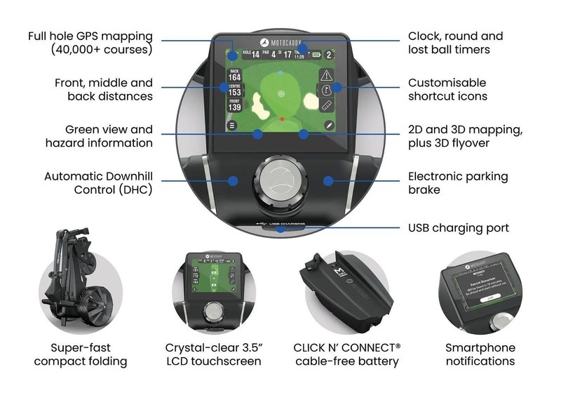 Motocaddy M5 GPS DHC elektrický vozík, Ultra Lithium