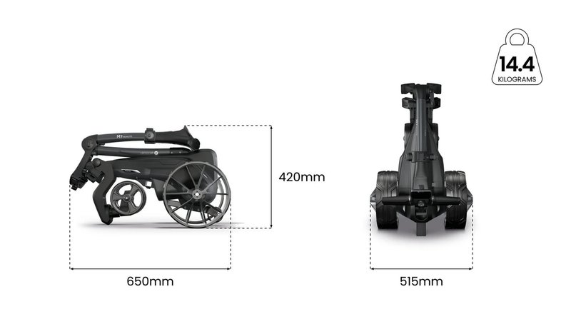 Motocaddy NEW M7 REMOTE DHC elektrický vozík 2026, M7 Ultra Lithium, grafitová