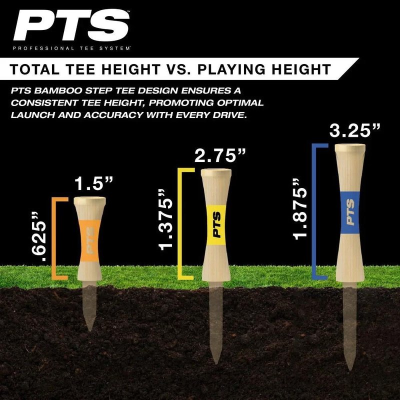 Pride Sports PTS Bamboo Step Tees 38mm 50ks, oranžová