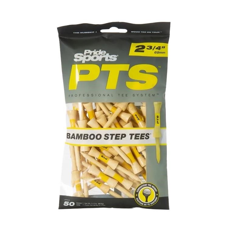 Pride Sports PTS Bamboo Step Tee 69 mm (2 3/4"), 50 ks, žltá