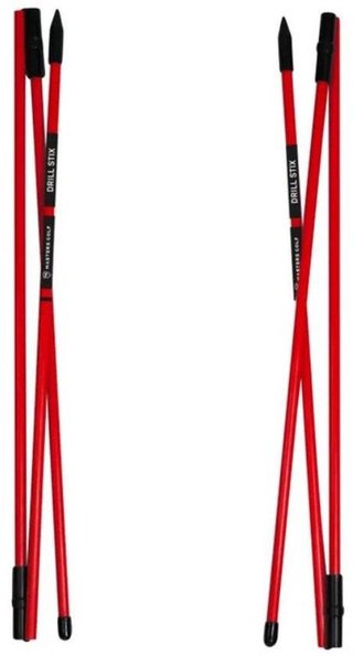Masters Golf Masters Tri-Fold Drill-Stix Training Alignment 3pc červená