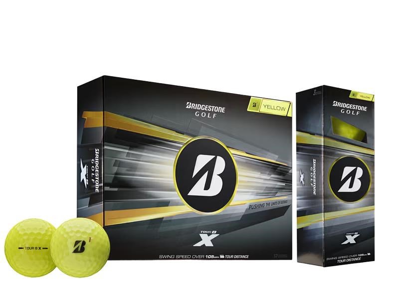 Bridgestone Tour B X golfové loptičky 2026 (12 loptičiek), žlté