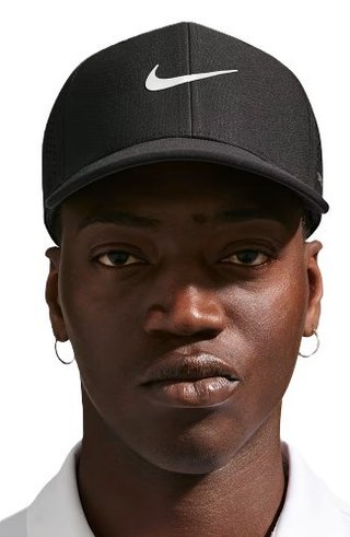 Nike Rise unisex golfová šiltovka, čierna