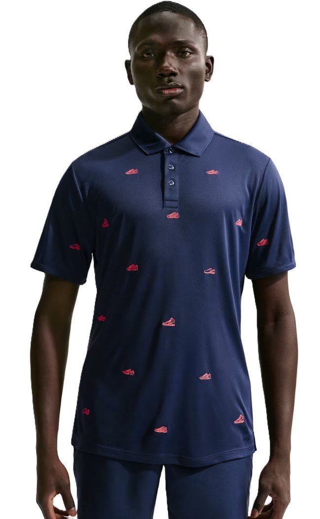 Nike Par pánske polo, navy/hot lava